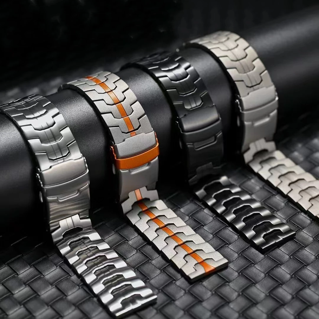 Titanium Luxury Metal Business Watch Strap - 22mm Bracelet
