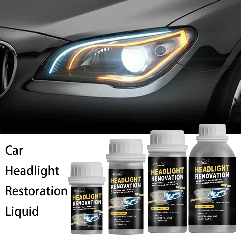 800ml Headlights Liquid Polymer Headlight Chemical Polish Repair Fluid Refurbishment Scratch Repair Polishing for Motorcycle