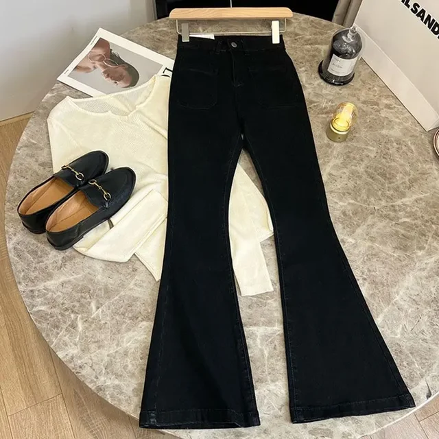 ZMZBCH-Jean Délavé Taille Haute pour Femme, Slim, en Denim, Classique, Vintage, Commandé, Fjadt All-Match 2