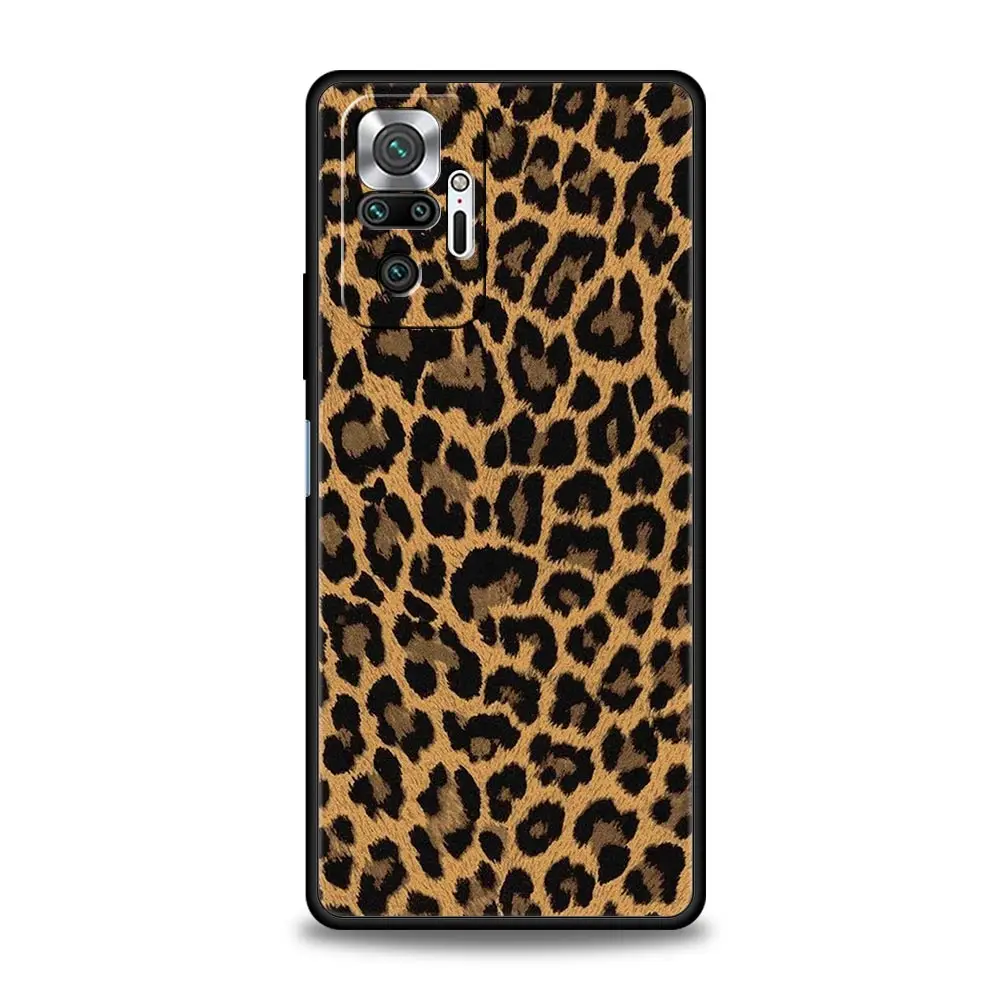 Leopard Cheetah Print Black Phone Case Cover