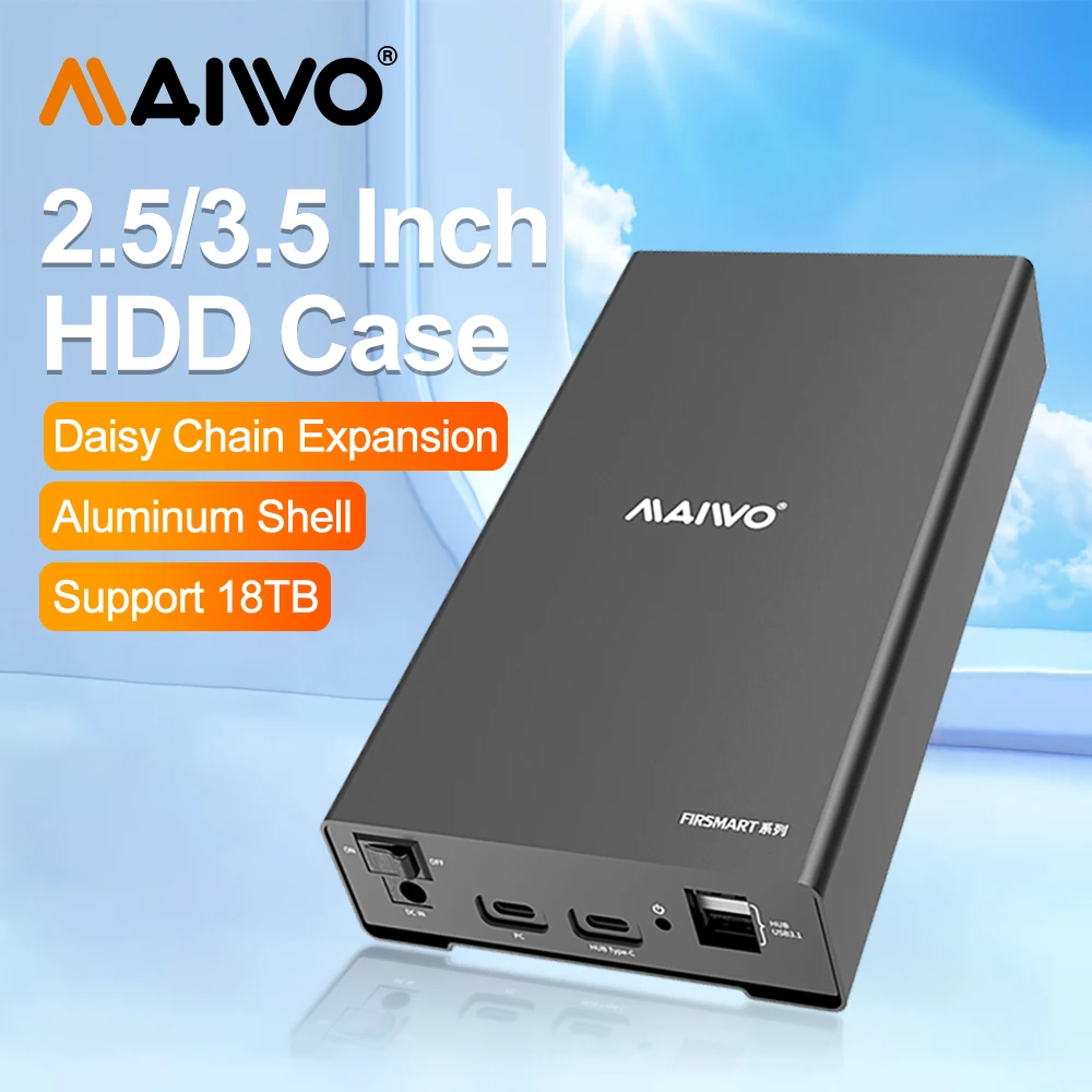 Maiwo-mecânica Solid State Box Drive Caixa de Disco Rígido Móvel Sata Serial Port Usb 3.1 Reading Box Desktop Notebook 2.5 3.5