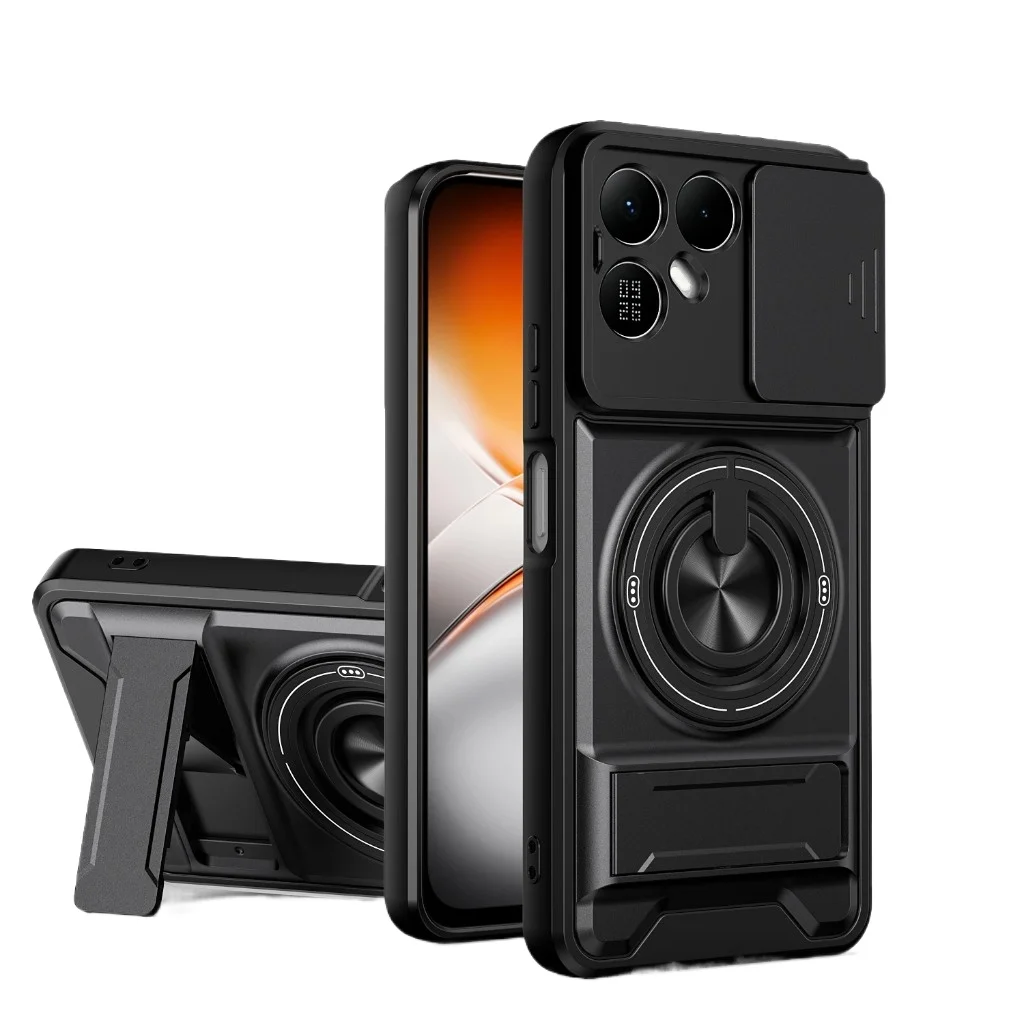 Slim Magnetic Ring Holder Case with Curve Design