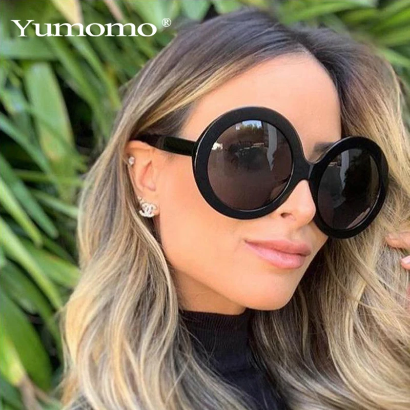 Gafas de sol redondas Retro de gran tamaño para hombre y lentes de sol con montura grande, clásicas, Vintage, ovaladas, UV400|Gafas de sol para mujer| - AliExpress