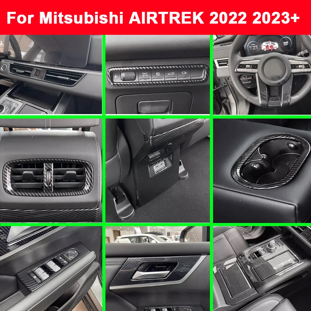 

Для Mitsubishi AIRTREK 2022 2023 2024 + ABS крышка на вентиляционное отверстие автомобиля, держатель для чашки, отделка рамы, розетка, подлокотник с кнопкой управления