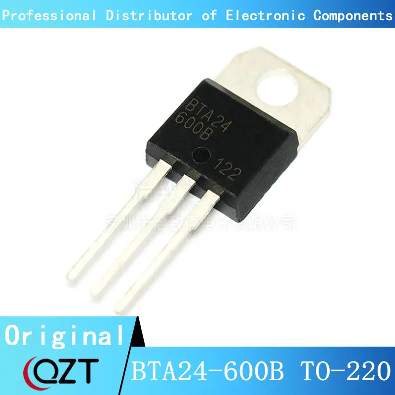 10pcs/lot BTA24-600B TO220 BTA24-600 BTA24 24A 600V TO-220 chip New spot 10 шт лот tyn612 to220 612 12a 600v to 220 chip new spot