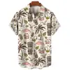 Coconut Tree Shirt For Men3d Printed Men's Hawaiian Beach Short Sleeve Casual Tops Tee Shirts Man Clothing Blouse Camisa 2