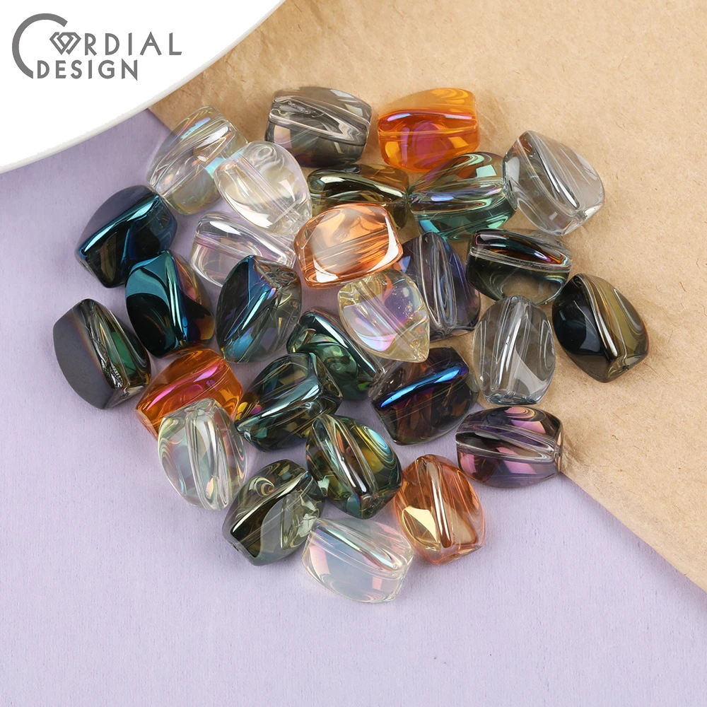 Cordial Design 10*12MM 300pcs DIY Glass Bead/Beads Making/Hand Made/Aurora Effect/Waterdrop Shape/Jewelry Findings & Components - cordial