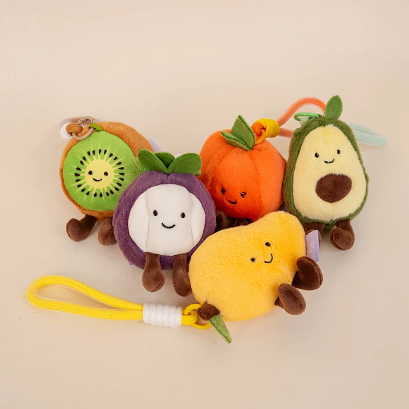 Cute Fruit Plush Keychain Soft Stuffed Toy Bag Ornament For Girls_voghion.com