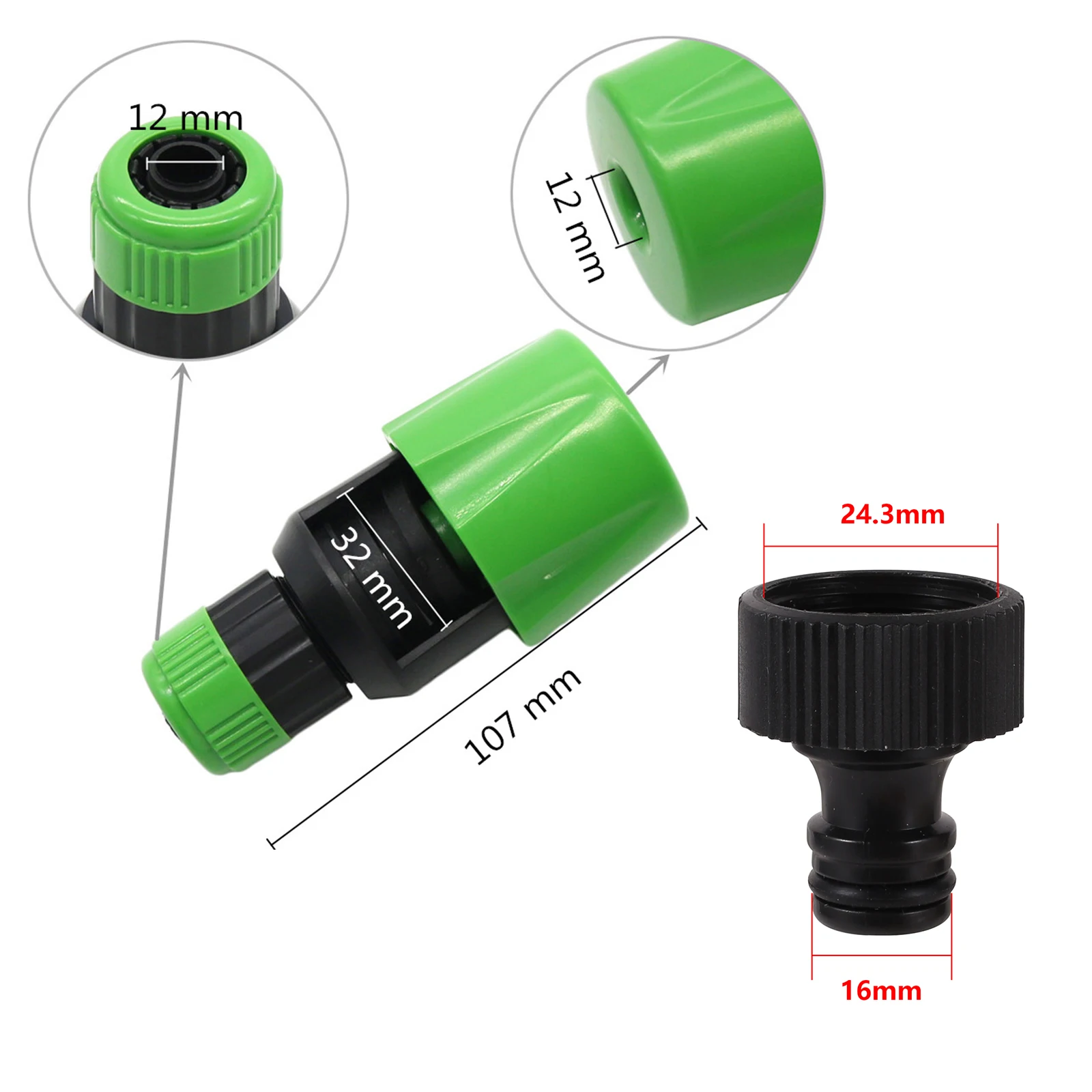 Wasserhahn Universal Schlauch Anschluss Küche Schnell Kupplung Garten Bewässerung Bewässerung Wasser Rohr Adapter Wiederverwendbare Verbindungsstücke – Detail 3