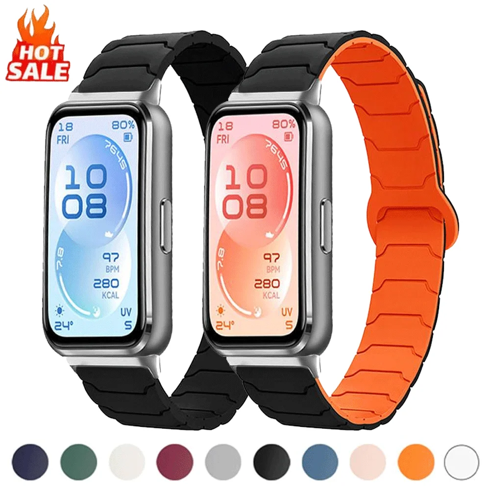 Magnetic Armor Silicone Sport Strap - Smartwatch Replacement Bracelet