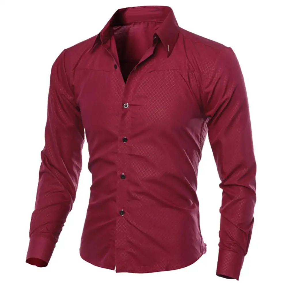 Camicia Casual Da Uomo A Maniche Lunghe, Stile Formale Da - Foto 7