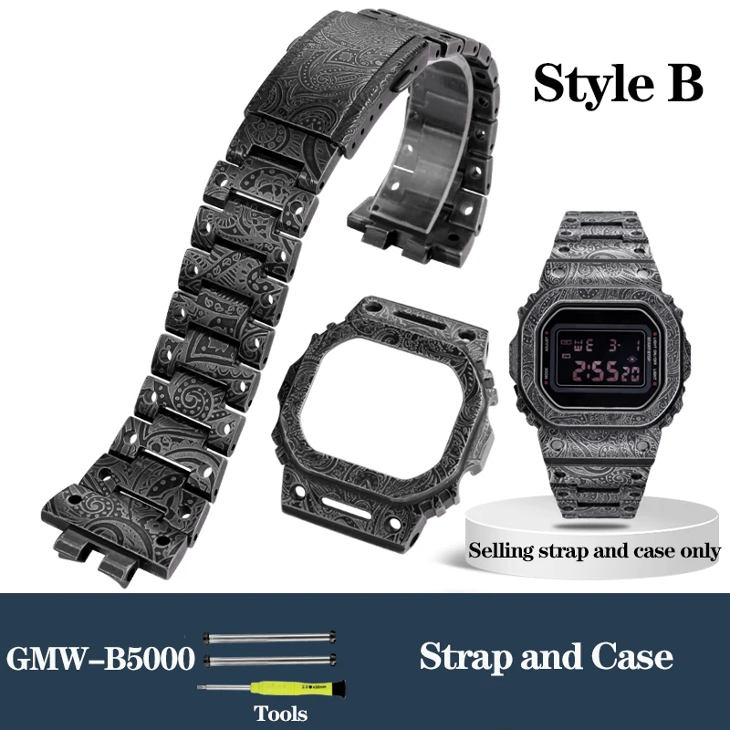 CASIO GMW-B5000 NASAのストラップ付き カシオ G-shock 腕時計 GMW-B5000 修正されたメカ戦士チタン合金