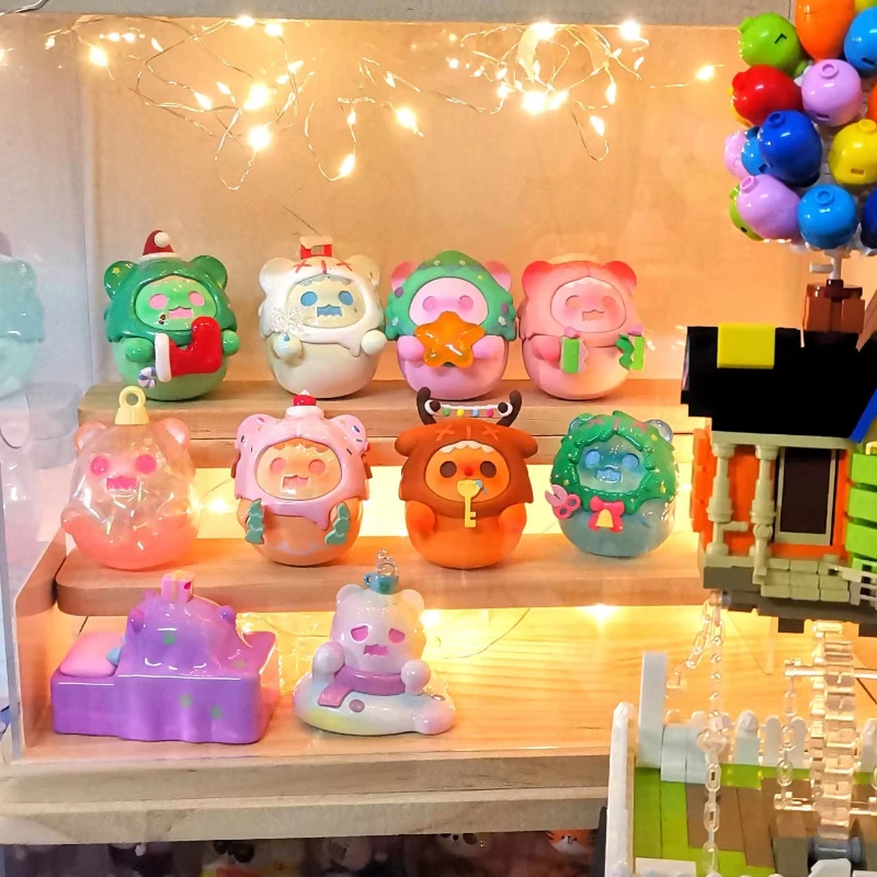 

Оригинальные игрушки, модель ShinWoo Ghost Bear рождественской ночной серии с подтверждением стиля, милая аниме-фигурка, Подарочная коробка сюрпризов для детей