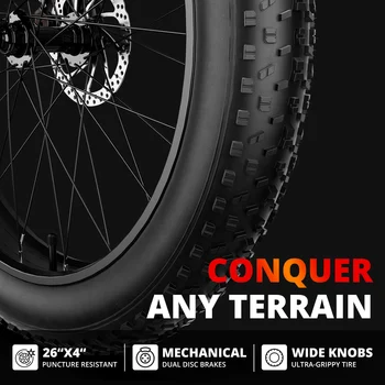 AMYET Electric Bike EB26 Adults Electric Bicycle Peak 1500W 48V 15AH e bike 26 6