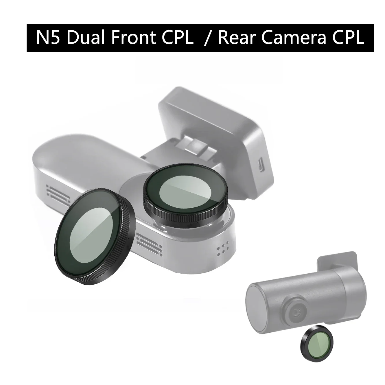 for DDPAI N5 Dual HD Lens Dust Protection Anti Glare CPL Filter For DDPAI Rear Camera CPL Filterfor DDPAI N5 Static Sticker