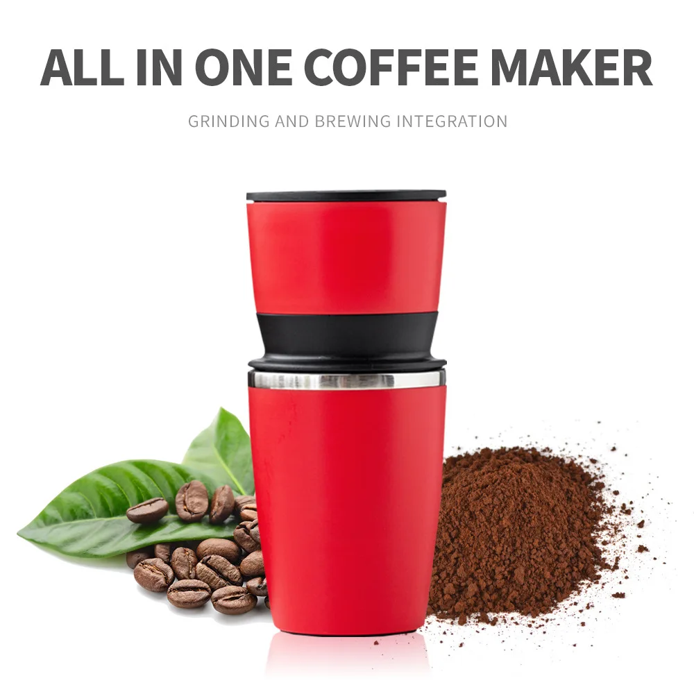 household-hand-cranked-coffee-filter-cup-keep-warm-coffee-pot-all-in-one-portable-stainless-steel-red-coffee-cup-washable