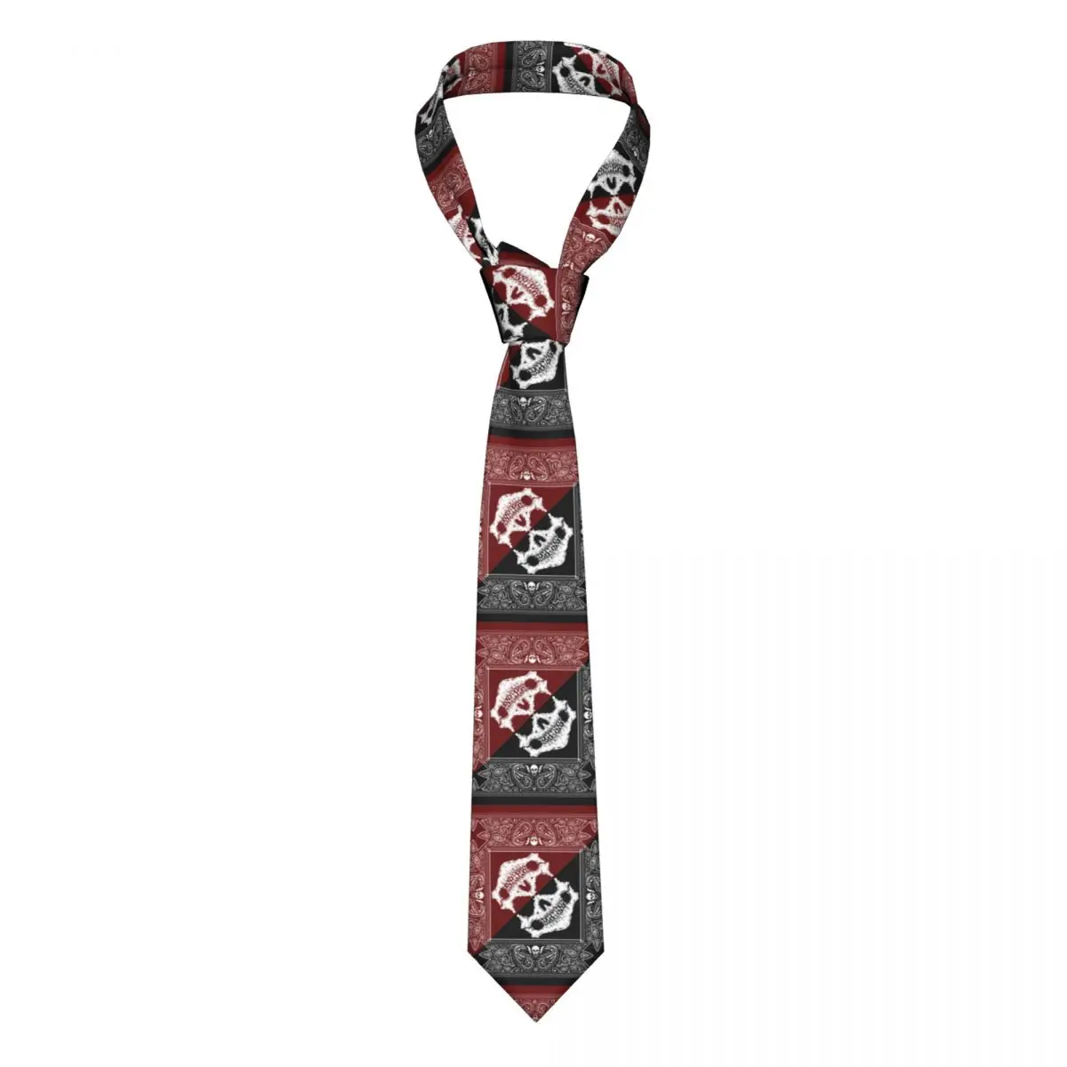 

Casual Arrowhead Skinny White Skull Background Necktie Slim Tie For Men Man Accessories Simplicity For Party Formal Tie