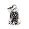 Punk 316L Stainless Steel Archangel St.Michael Guardian Bell Gold Color Black Plated Pendant 4