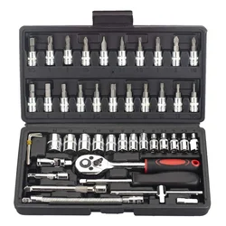 46 - Piece Premium Ratchet Wrench & Socket Tool Set (46PCS)