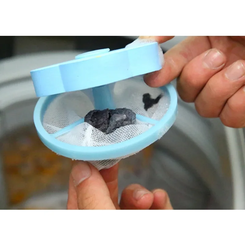 1 Pc Float Remover for Plum-shaped Washing Machine Creative Home Cleaning Laundry Ball Filter Mesh Bag Hair Filter Home Supplies