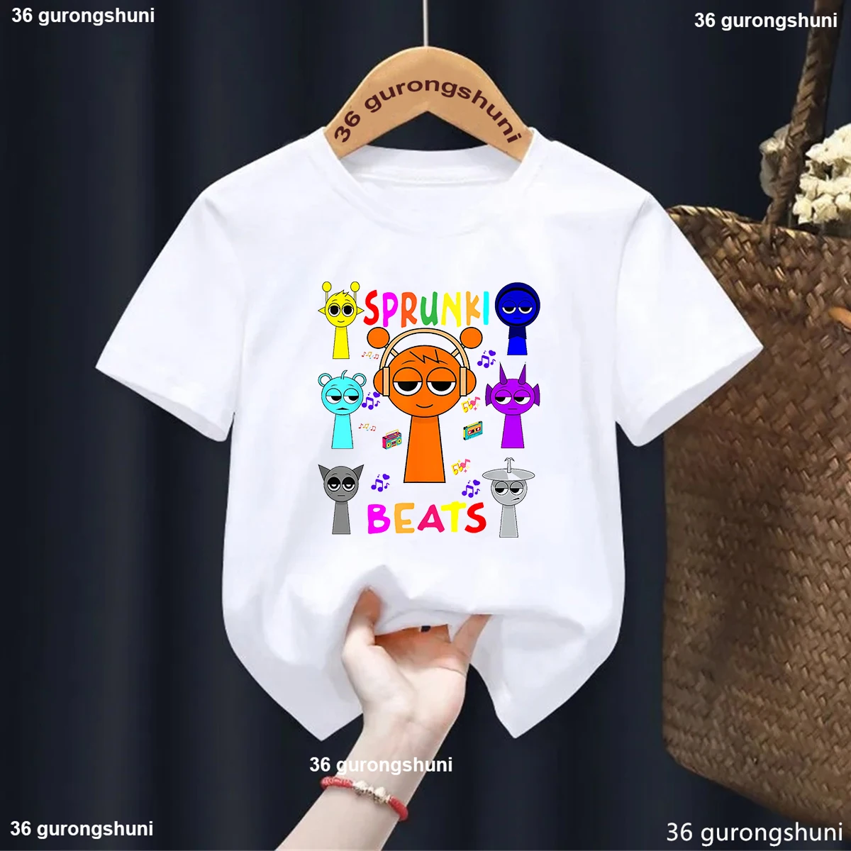 New Kids T Shirt Cartoon Sprunki T-Shirt Children'S Horror Game Graphic Print T-Shirt Boys Fashion Boys/Girls Universal Clothes 2
