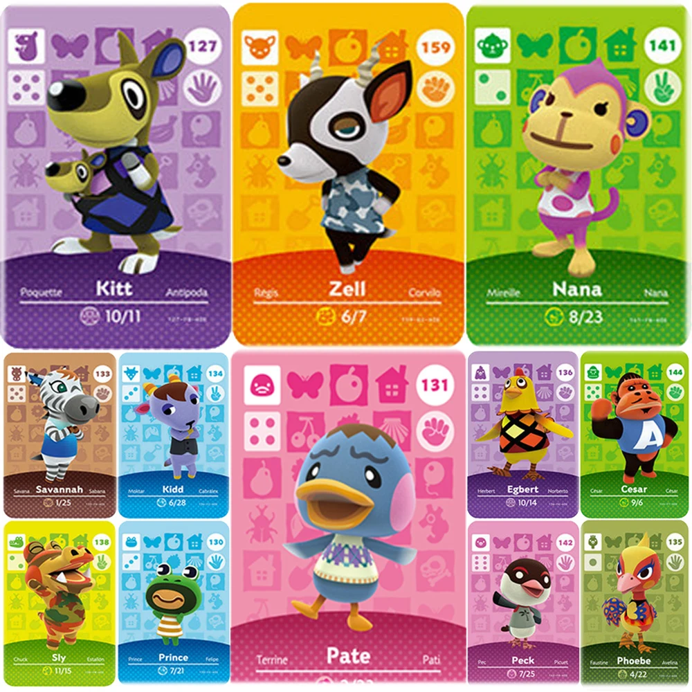 Animals Crossing New Horizons Amiibo Card Ankha Marshal Maple NS Switch 3DS Game Set NFC Cards