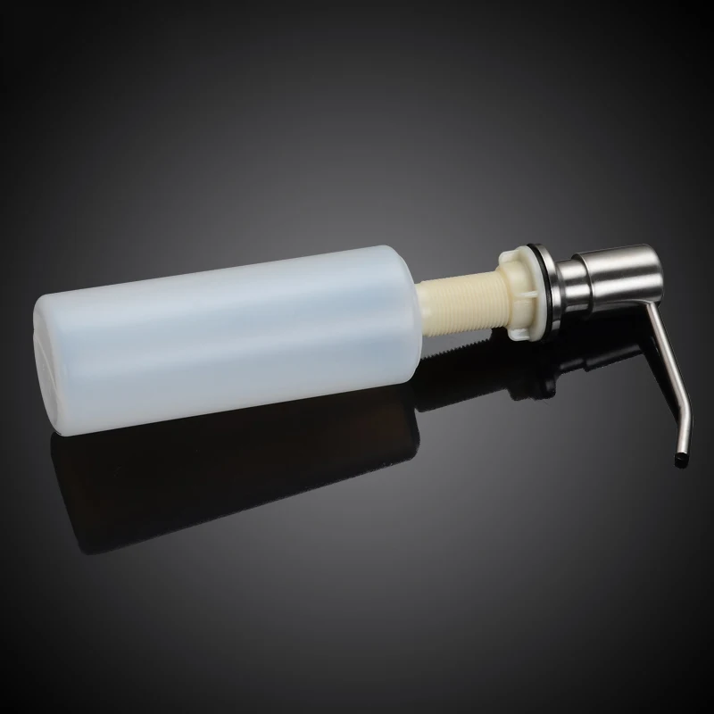 Soap Dispenser For Kitchen Sink Stainless Steel Refill from The Top Built in Design for Counter  with Liquid  LargeBottle 5