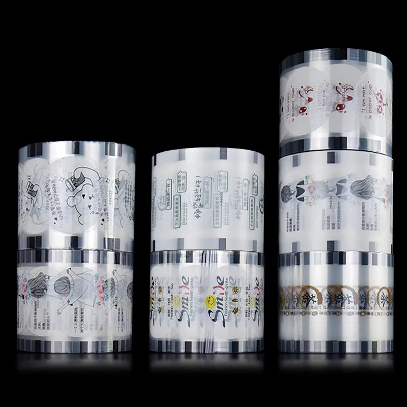 3000 Sheets/roll Milk Tea Cup Sealing Film 90/95 Caliber Juice Sealing Film Paper Plastic Dual-use Disposable Sealing Film 3