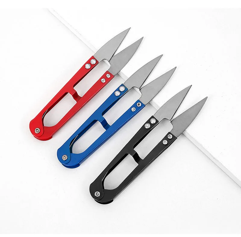 Description Picture 5 of itemU-Shaped Yarn Scissors Household Tailor Scissors Cross Stitch Thread Cutter Clothing Textile Tools Fishing Line Shears Wholesale