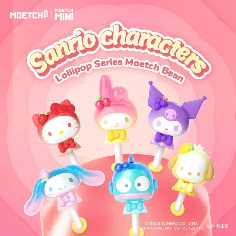 Moetch Sanrio Characters Lollipop Series Moetch Bean pop bean Mini Ornaments Blind Box Anime Figure doll Gift Action Figure