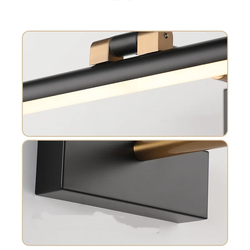 Hotel Bathroom Dressing Table Wall Lamp Metal Plating Body Up Down Sconce Lighting Bedroom Decoration Bathroom Mirror LED Lustre