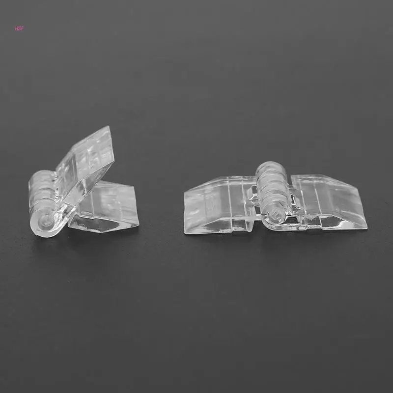 Acrylic Hinges 10/20PCS 25x33mm Clear Mini Folding Hinge Tools cabinet door hinges furniture hinge cabinet hinges wooden box hinge For Wood Box Jewelry Box
