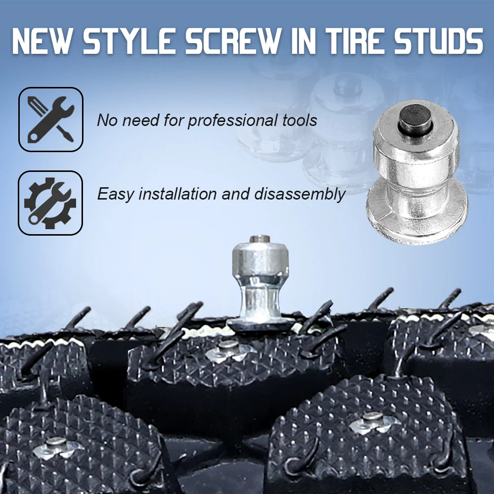 100/200/500Pcs Car Tire Anti Slip Nails Snow Spikes Wheel Tyre Snow Chains Studs for Shoes Atv Motorcycle Car Tires Studs Screw