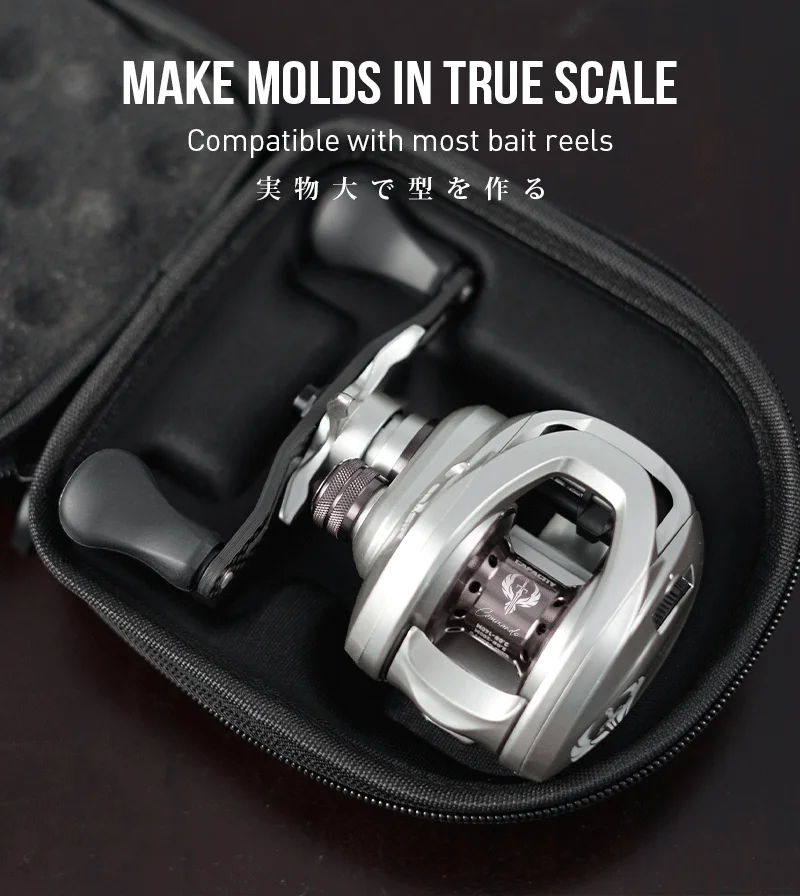 Description Picture 5 of itemSEASIR Commando Carbon Fiber Pattern Baitcasting Fishing Reel Bag Eva Waterproof Pouch Case Cover