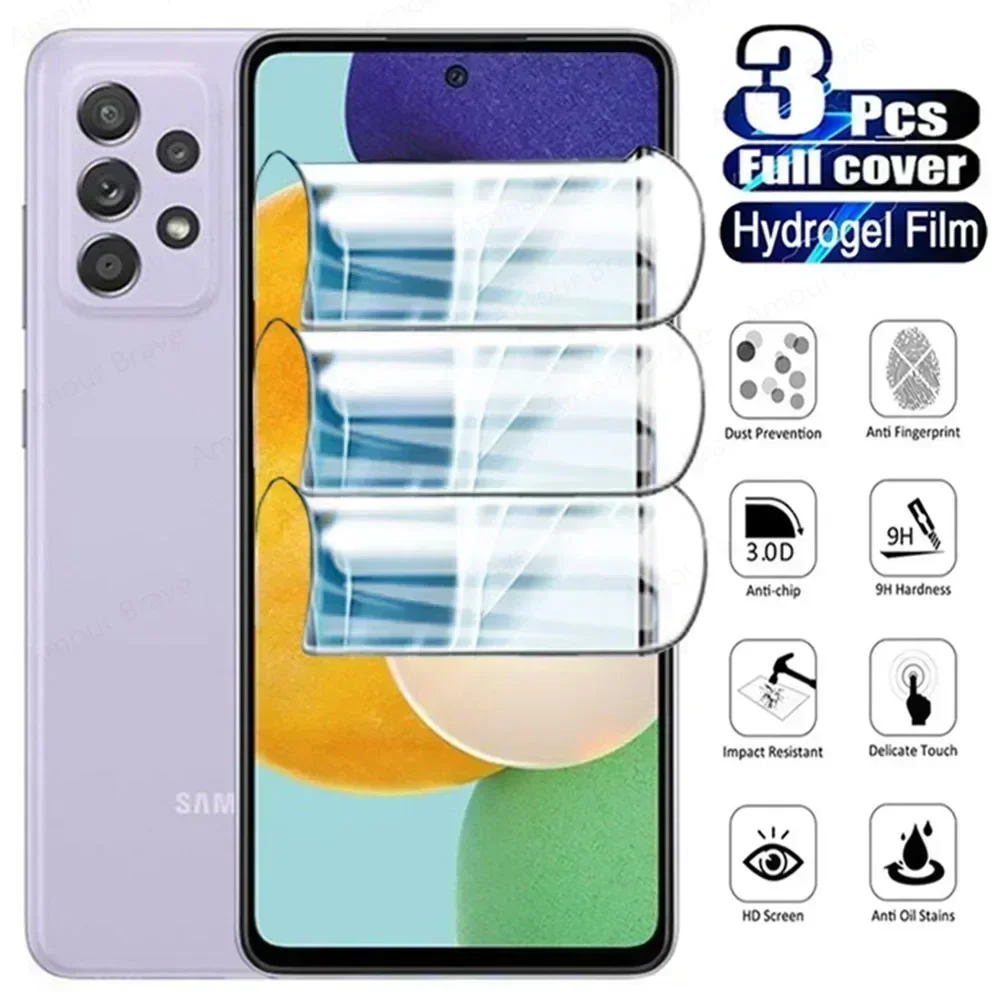 

Защитная пленка для Samsung Galaxy A52s A13 A12 A31 A41 A51 A32 A50 A72 A21s A51 A71 A32 A22 A23 A33 A53 A73, Гидрогелевая пленка, 3 шт.