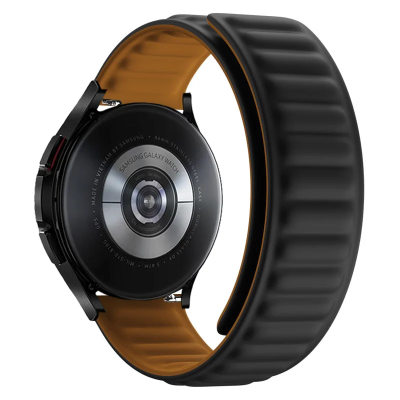 

Ремешок силиконовый для Samsung galaxy watch 4 6 classic 46 мм 5 pro 2, магнитный браслет для Huawei watch gt 2/2e 3 Pro, 20 мм 22 мм