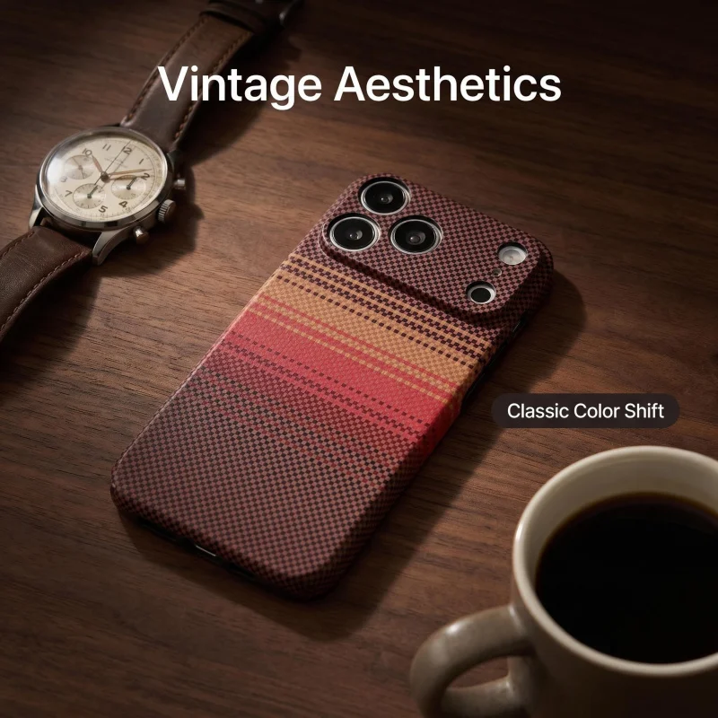 Carbon Fiber Texture Magnetic Shockproof Case with Camera Protection