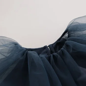 MARC&JANIE Girls Summer Bubble Sleeve Mesh Dress 230582 5