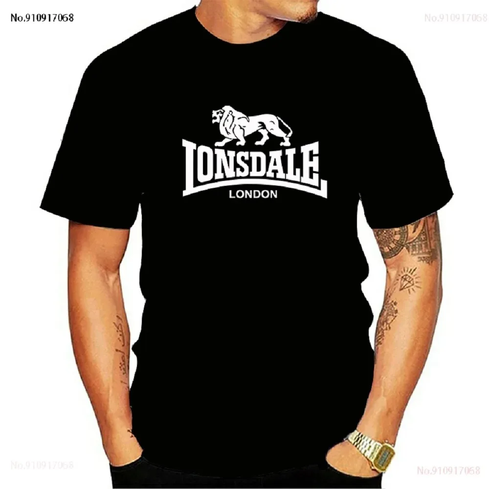 

2024 New Summer Men's Lonsdale Printed Fashion Round Neck Comfortable Harajuku Fit Casual Top Sweatshirt T-shirt Soft