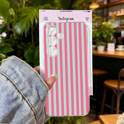 Minimalist Colorful Striped Phone Case - Soft Transparent TPU Back Cover - Samsung S22 (Style 1)