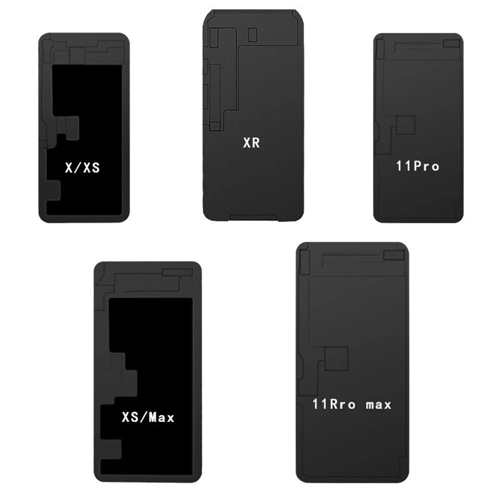 Black Rubber Pad With Flex Cable Space For iPhone 11 12 13 14 Pro Max OCA Laminating Mold Mat LCD Screen Refurbish Repair Tool
