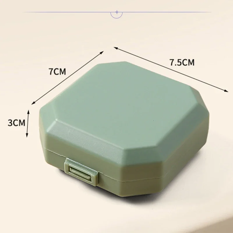 Portable Pill Box 6 Grids Tablet Organizer Case Dispenser
