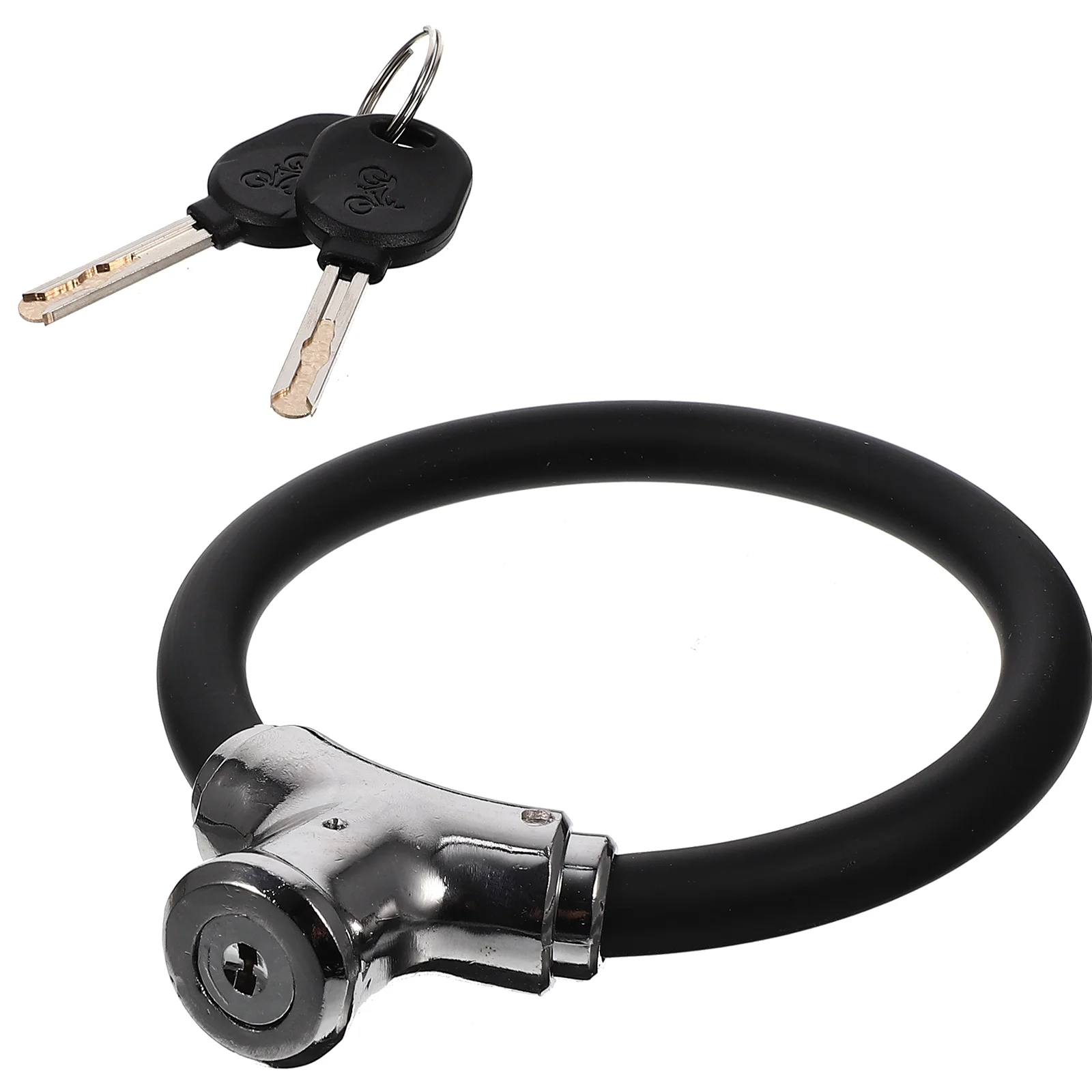 

Bicycle Lock Outdoor Bike Mountain Safety Sturdy Chain Simple Style Bold Versatile Security Reliable Metal with Keys