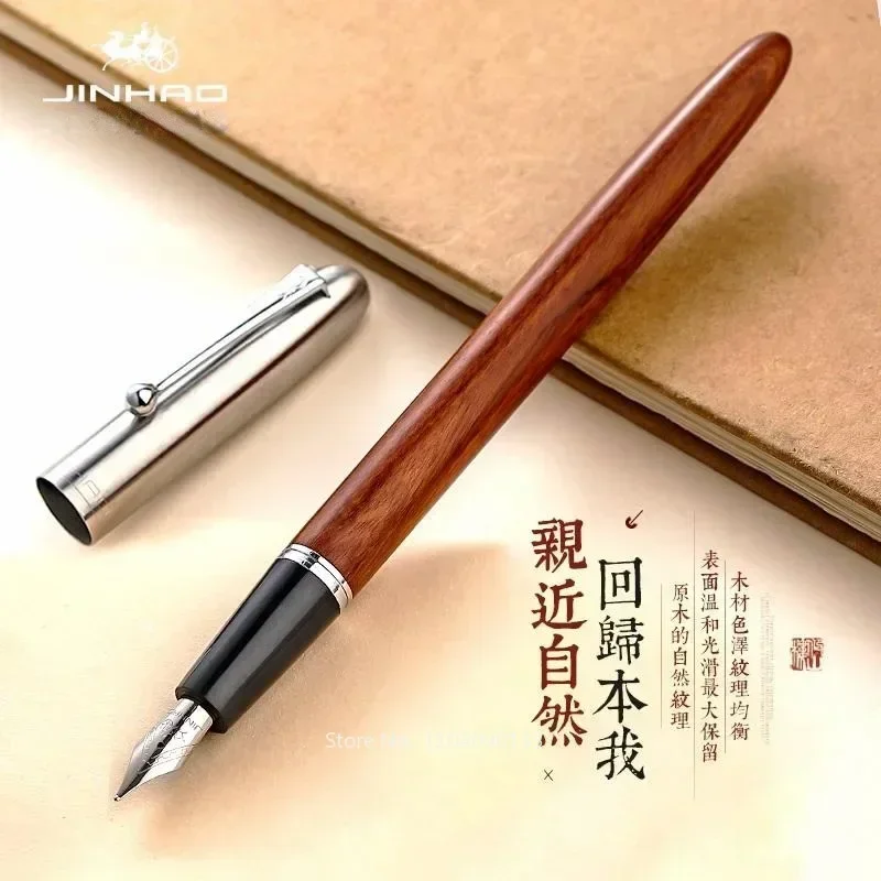 Hot Jinhao 51A Wooded Fountain Pen Luxury Elegant Calligraphy Ink Pens EF/F Nib Writing School Office Supplies Stationery New - 2