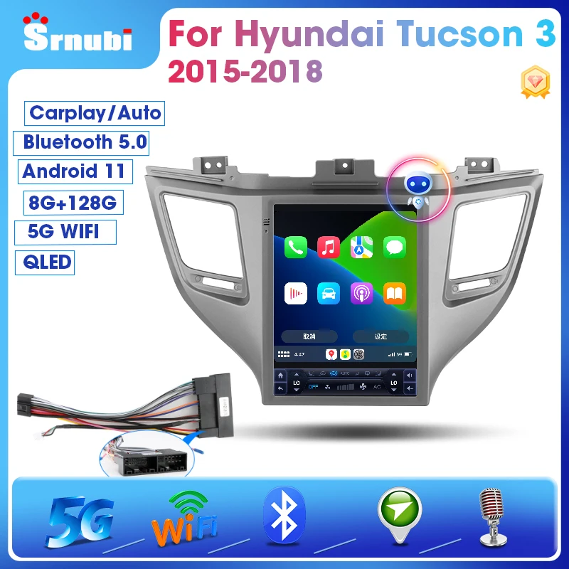 Srnubi Android 11 0 автомобильное радио для Hyundai Tucson 3 2015-2018 мультимедийное видео 2Din