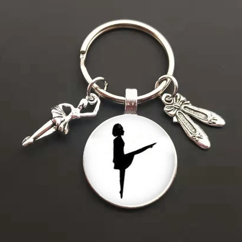 Confezione da 5 portachiavi a forma di ballerina di danza classica, ciondoli in acrilico 2D, ornamento da appendere, decorazione per la casa, accessori per studio di danza