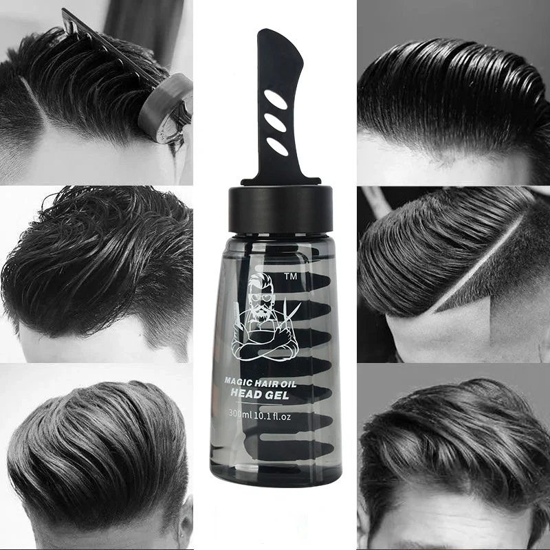 Men's Styling Gel, a Comb to Set, Cool Men's Back Hair, Wash-Free, Refreshing Non-Sticky, Long-Lasting Styling