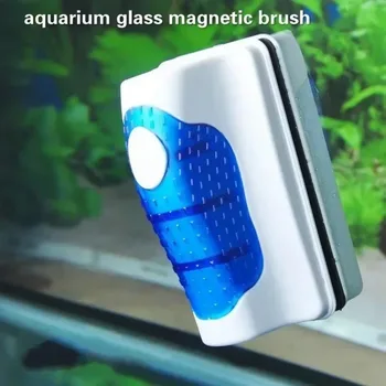 1 Pcs Fish Tank Glass Scraper Cleaner Floating Aquarium Cleaner Super Magnetic Clean Brush Tools Pet Products Accessories 2