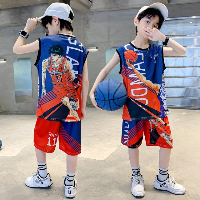 Uniforme de basket-ball pour garçons de 3 à 15 ans, vêtements de sport en  plein air, gilet de basket-ball pour jeunes garçons, costume court,  vêtements d'été pour enfants, nouvelle collection - AliExpress