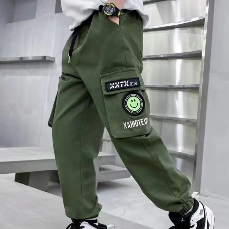 

Children's Wear Boys' Pants Spring and Autumn New Casual Middle-aged Children's Overalls Trousers Are Handsome and Explosive